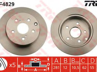 Disc frana TOYOTA RAV 4 III (ACA3_, ACE_, ALA3_, GSA3_, ZSA3_) (2005 - 2020) TRW DF4829