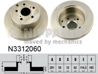 Disc frana TOYOTA RAV 4 III (ACA3_, ACE_, ALA3_, GSA3_, ZSA3_) (2005 - 2016) NIPPARTS N3312060