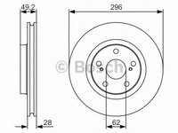 Disc frana TOYOTA RAV 4 III (ACA3_, ACE_, ALA3_, GSA3_, ZSA3_) (2005 - 2016) Bosch 0 986 479 S22