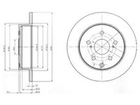 Disc frana TOYOTA RAV 4 IV WWA4 AVA4 ZSA4 ALA4 DELPHI BG4115