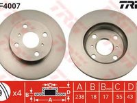 Disc frana TOYOTA STARLET EP91 TRW DF4007