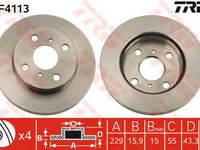 Disc frana TOYOTA STARLET EP91 TRW DF4113