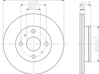 Disc frana TOYOTA STARLET (_P8_), TOYOTA STARLET (EP91) - MINTEX MDC1044