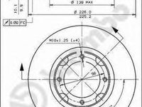 Disc frana TOYOTA TERCEL (_L1_, _L2_) - BREMBO 08.4414.10