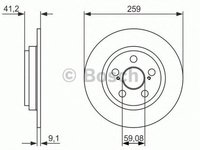 Disc frana TOYOTA URBAN CRUISER NSP1 NLP1 ZSP1 NCP11 BOSCH 0986479766