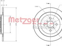 Disc frana TOYOTA YARIS NHP13 NSP13 NCP13 KSP13 NLP13 METZGER 61173