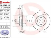 Disc frana TOYOTA YARIS SCP1 NLP1 NCP1 BREMBO 09854510