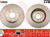 Disc frana TOYOTA YARIS SCP9 NSP9 KSP9 NCP9 ZSP9 TRW DF4806