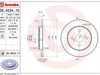 Disc frana TOYOTA YARIS SCP9 NSP9 KSP9 NCP9 ZSP9 BREMBO 08A53410