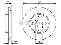 Disc frana TOYOTA YARIS/VITZ (NHP13_, NSP13_, NCP13_, KSP13_, NLP13_) (2010 - 2020) BOSCH 0 986 479 363