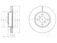 Disc frana TOYOTA YARIS/VITZ (SCP9_, NSP9_, KSP9_, NCP9_, ZSP9_) (2005 - 2016) DELPHI BG4116