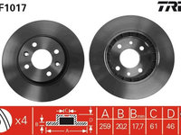 Disc frana TRW DF1017