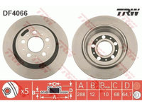 Disc frana TRW DF4066, Spate