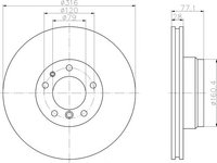 Disc frana ventilat punte fata BMW 7 (E38) (An fabricatie 10.1994 - 11.2001, 143 - 238 CP, Diesel, Benzina) - OEM - MAXGEAR: 19-1254 - LIVRARE DIN STOC in 24 ore!!!