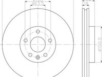 Disc frana ventilat punte fata FORD Galaxy Mk2 (WA6) MPV (An fabricatie 05.2006 - 06.2015, 100 - 203 CP, Diesel, Benzina, Benzina/Etanol) - Cod intern: W20140712 - LIVRARE DIN STOC in 24 ore!!!