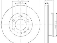 Disc frana ventilat punte fata MERCEDES-BENZ Sprinter 5-T Platou/Sasiu (W906) (An fabricatie 06.2006 - ..., 88 - 258 CP, Diesel, Benzina, (CNG)) - Cod intern: W20140553 - LIVRARE DIN STOC in 24 ore!!!