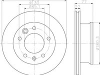 Disc frana ventilat punte fata MERCEDES-BENZ Sprinter 2-T Platou/Sasiu (W901, W902) (An fabricatie 01.1995 - 05.2006, 79 - 156 CP, Diesel, Benzina, (CNG)) - Cod intern: W20140228 - LIVRARE DIN STOC in 24 ore!!!