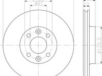 Disc frana ventilat punte fata RENAULT Clio IV Hatchback (BH) (An fabricatie 11.2012 - ..., 72 - 120 CP, Diesel, Benzina, (LPG)) - Cod intern: W20113524 - LIVRARE DIN STOC in 24 ore!!!