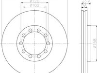 Disc frana ventilat punte fata RENAULT TRUCKS Maxity (An fabricatie 03.2007 - ..., 110 - 130 CP, Diesel) - OEM - MAXGEAR: 19-1943 - LIVRARE DIN STOC in 24 ore!!!