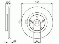 Disc frana ventilat punte fata TOYOTA Camry VII Saloon (_V5_) (An fabricatie 09.2011 - ..., 157 - 277 CP, Benzina, Benzina/Electro) - OEM - MAXGEAR: 19-2196 - LIVRARE DIN STOC in 24 ore!!!