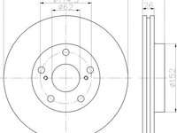 Disc frana ventilat punte fata TOYOTA Corolla XI Saloon (E180) (An fabricatie 06.2013 - 12.2018, 90 - 143 CP, Diesel, Benzina, Benzina/Gaz Natural (CNG)) - OEM - MEYLE ORIGINAL GERMANY: 30-155210117|30-15 521 0117 - LIVRARE DIN STOC in 24 ore!!!