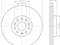 Disc frana ventilat punte fata VW Beetle Hatchback (5C1, 5C2) (An fabricatie 04.2011 - ..., 105 - 220 CP, Diesel, Benzina) - OEM - MAXGEAR: 19-1044 - LIVRARE DIN STOC in 24 ore!!!