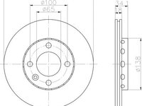 Disc frana ventilat punte fata VW Lupo / Lupo 3L (6X1, 6E1) (An fabricatie 09.1998 - 07.2005, 50 - 75 CP, Diesel, Benzina) - Cod intern: W20113346 - LIVRARE DIN STOC in 24 ore!!!