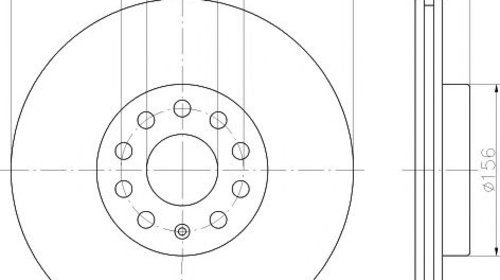 Disc frana ventilat punte fata VW Passat B7 A
