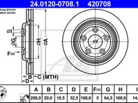 Disc frana ventilat punte spate FORD USA Thunderbird Convertible (An fabricatie 10.2002 - 09.2005, 284 CP, Benzina) - OEM - MAXGEAR: 19-4735 - LIVRARE DIN STOC in 24 ore!!!
