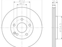 Disc frana ventilat punte spate MERCEDES-BENZ A-Class (W168) (An fabricatie 07.1998 - 08.2004, 90 - 140 CP, Diesel, Benzina) - Cod intern: W20141162 - LIVRARE DIN STOC in 24 ore!!!