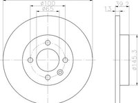 Disc frana VOLKSWAGEN GOLF Mk III Cabriolet (1E7) - OEM - QUARO: QD0213 - Cod intern: W02605855 - LIVRARE DIN STOC in 24 ore!!!