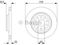 Disc frana VOLKSWAGEN GOLF V (1K1) - OEM - BOSCH: 0986479303|0 986 479 303 - Cod intern: W02653270 - LIVRARE DIN STOC in 24 ore!!!