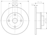 Disc frana VOLKSWAGEN NEW BEETLE Cabriolet (1Y7) - Cod intern: W20058123 - LIVRARE DIN STOC in 24 ore!!!