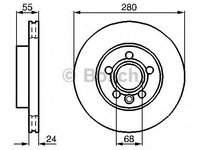 Disc frana VOLKSWAGEN TRANSPORTER/CARAVELLE Mk IV bus (70XB, 70XC, 7DB, 7DW) - OEM - BOSCH: 0986479B50|0 986 479 B50 - W02269266 - LIVRARE DIN STOC in 24 ore!!!