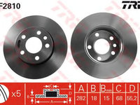 Disc frana VOLKSWAGEN TRANSPORTER/CARAVELLE Mk VI bus (SGB, SGG, SGJ) - OEM - TRW: DF2810 - Cod intern: W02211442 - LIVRARE DIN STOC in 24 ore!!!