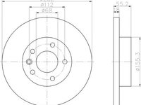 Disc frana VOLKSWAGEN TRANSPORTER Mk IV caroserie (70XA) - OEM - QUARO: QD6669 - Cod intern: W02606458 - LIVRARE DIN STOC in 24 ore!!!