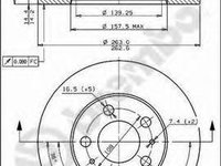 Disc frana VOLVO 240 limuzina (P242, P244), VOLVO 240 Break (P245), VOLVO 260 limuzina (P262, P264) - BREMBO 08.4982.10