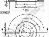 Disc frana VOLVO 240 limuzina (P242, P244), VOLVO 240 Break (P245), VOLVO 260 limuzina (P262, P264) - BREMBO 09.4629.10