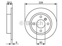 Disc frana VOLVO 460 L 464 BOSCH 0986478644