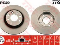 Disc frana VOLVO 460 L 464 TRW DF4300 PieseDeTop