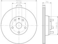 Disc frana VOLVO 740 limuzina (744), VOLVO 760 limuzina (704, 764), VOLVO 760 Break (704, 765) - HELLA PAGID 8DD 355 100-871