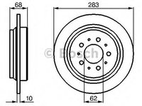 Disc frana VOLVO 850 combi (LW) (1992 - 1997) Bosch 0 986 478 445