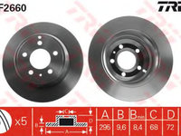 Disc frana VOLVO 850 combi (LW) (1992 - 1997) TRW DF2660