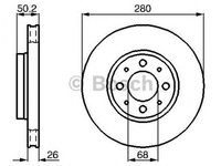 Disc frana VOLVO 850 combi LW BOSCH 0986478602