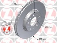 Disc frana VOLVO 850 combi (LW), VOLVO V70 (LV), VOLVO S90 limuzina - ZIMMERMANN 610.1195.20