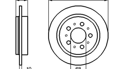 Disc frana VOLVO 960 1990-1996 BOSCH 09864780