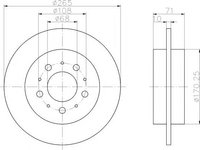 Disc frana VOLVO 960 (964), VOLVO 960 Mk II (964), VOLVO 960 Mk II combi (965) - HELLA PAGID 8DD 355 106-621