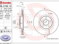 Disc frana VOLVO C30 BREMBO 09C13810