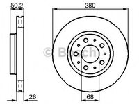 Disc frana VOLVO C70 I Cabriolet (1998 - 2005) Bosch 0 986 478 603