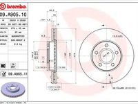 Disc frana VOLVO C70 II Cabriolet BREMBO 09A90510